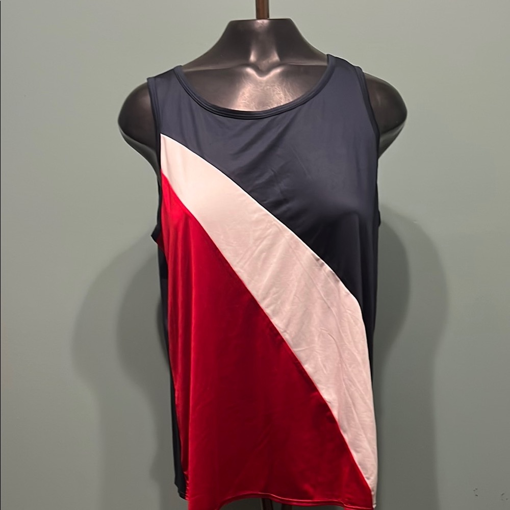 Xersion Colorblock Sleeveless Top - Red, White, and Blue